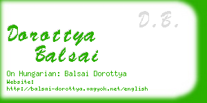 dorottya balsai business card